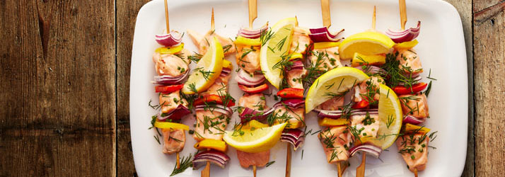Salmon Lemon Skewers With Dill in Kingston WA